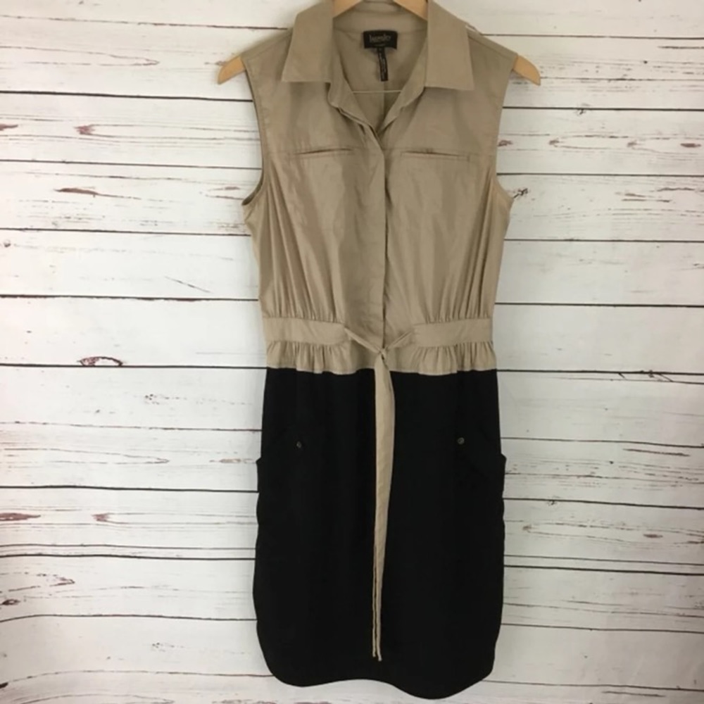 Laundry Sleeveless Mixed Media Dress